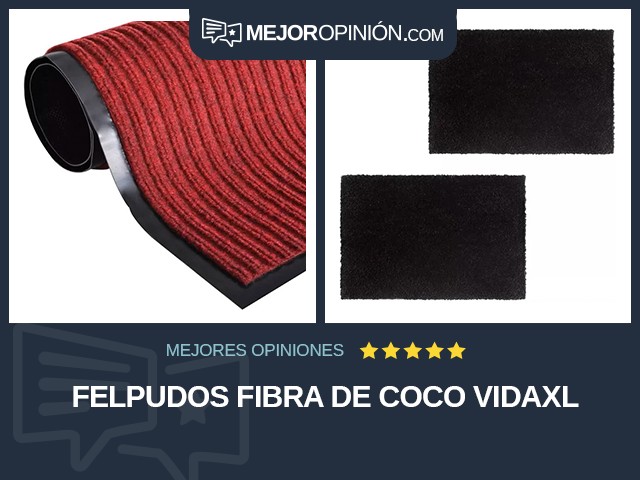 Felpudos Fibra de coco vidaXL