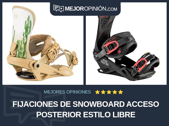 Fijaciones de snowboard Acceso posterior Estilo libre