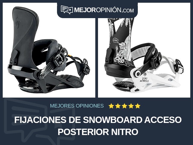 Fijaciones de snowboard Acceso posterior Nitro