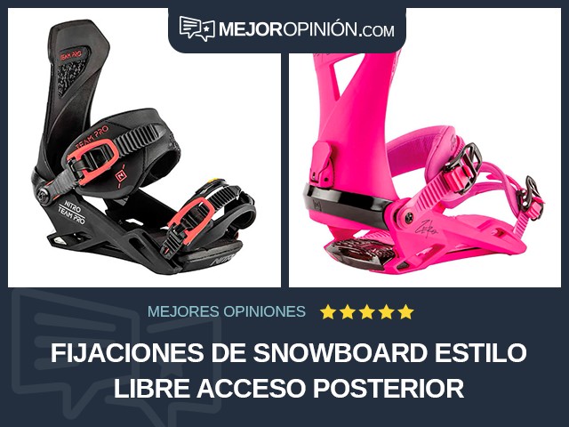 Fijaciones de snowboard Estilo libre Acceso posterior