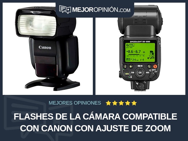 Flashes de la cámara Compatible con Canon Con ajuste de zoom