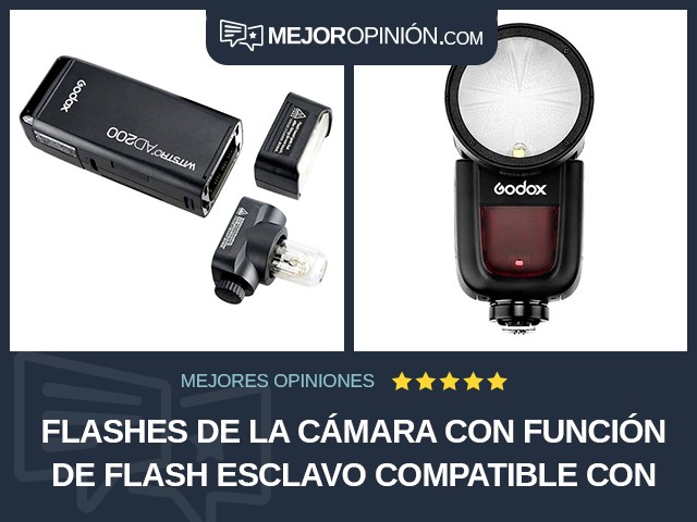 Flashes de la cámara Con función de flash esclavo Compatible con Sony