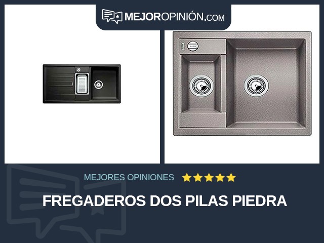 Fregaderos Dos pilas Piedra