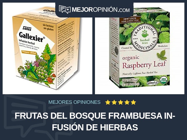 Frutas del bosque Frambuesa Infusión de hierbas