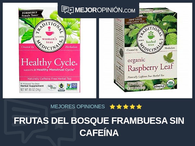 Frutas del bosque Frambuesa Sin cafeína