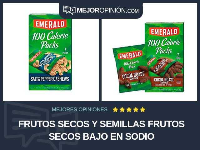 Frutos secos y semillas Frutos secos Bajo en sodio