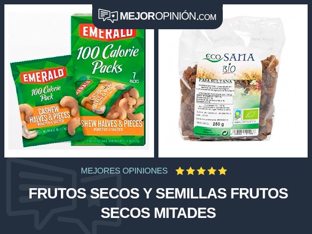 Frutos secos y semillas Frutos secos Mitades