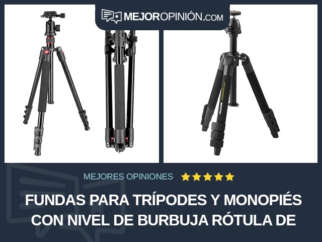 Fundas para trípodes y monopiés Con nivel de burbuja Rótula de bola