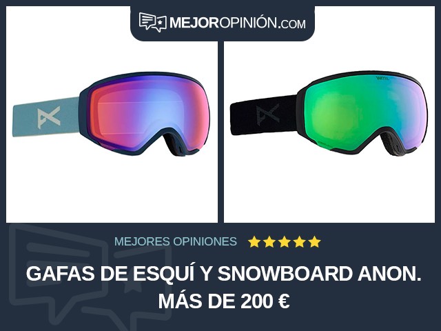 Gafas de esquí y snowboard anon. Más de 200 €