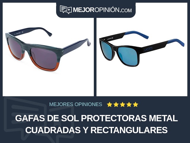 Gafas de sol protectoras Metal Cuadradas y rectangulares