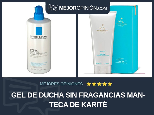 Gel de ducha Sin fragancias Manteca de karité