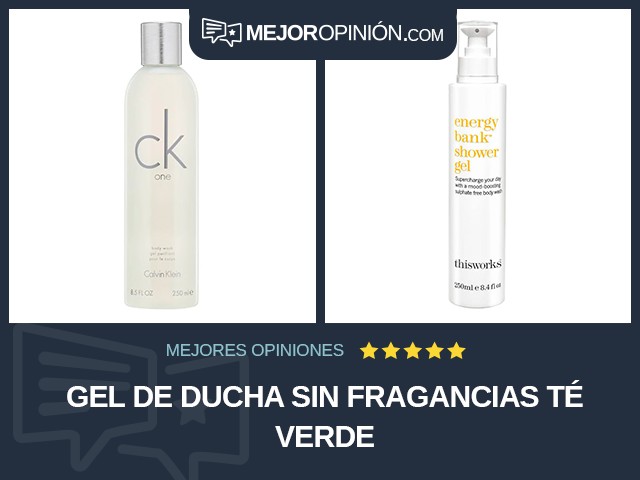 Gel de ducha Sin fragancias Té verde