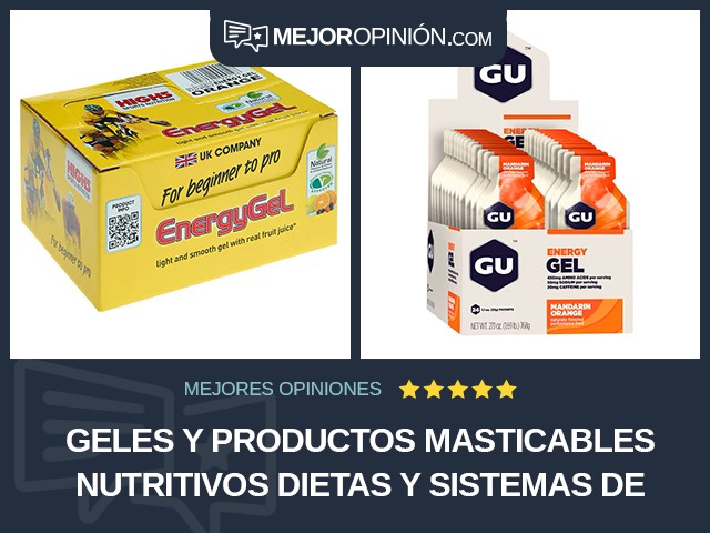 Geles y productos masticables nutritivos Dietas y sistemas de pérdida de grasa