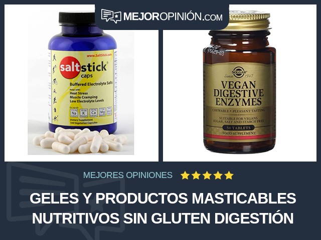 Geles y productos masticables nutritivos Sin gluten Digestión