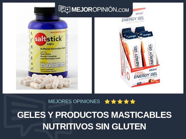 Geles y productos masticables nutritivos Sin gluten