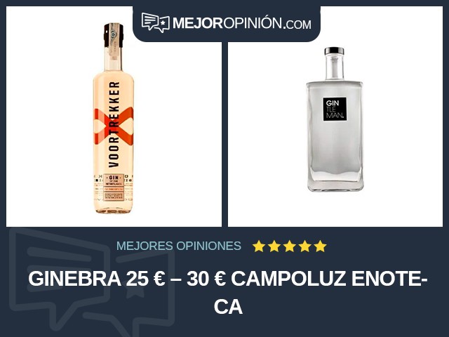 Ginebra 25 € – 30 € Campoluz Enoteca