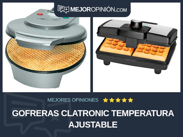 Gofreras Clatronic Temperatura ajustable