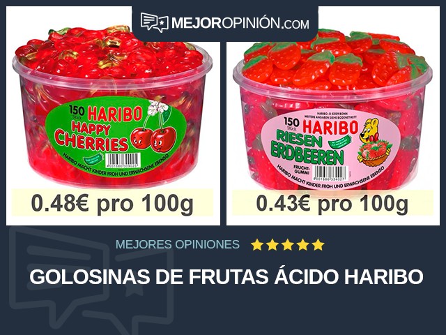 Golosinas de frutas Ácido Haribo