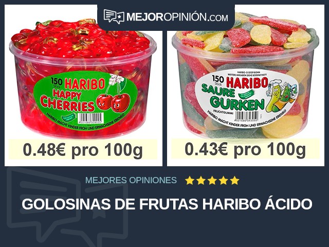 Golosinas de frutas Haribo Ácido