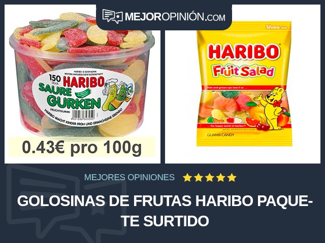 Golosinas de frutas Haribo Paquete surtido