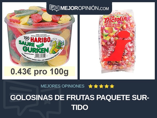 Golosinas de frutas Paquete surtido