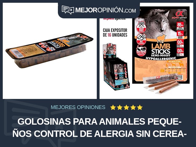 Golosinas para animales pequeños Control de alergia Sin cereales