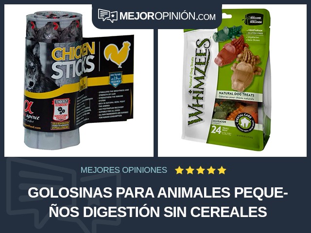 Golosinas para animales pequeños Digestión Sin cereales