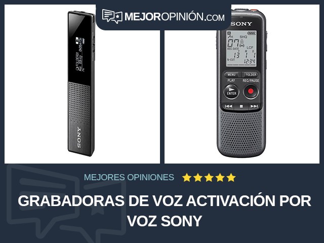 Grabadoras de voz Activación por voz Sony