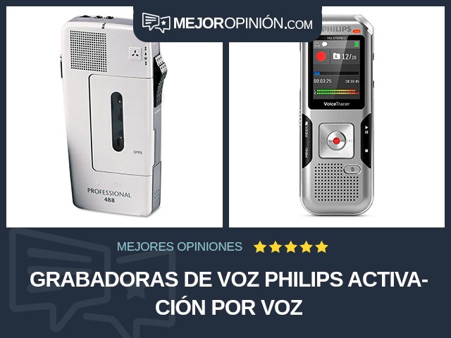 Grabadoras de voz Philips Activación por voz