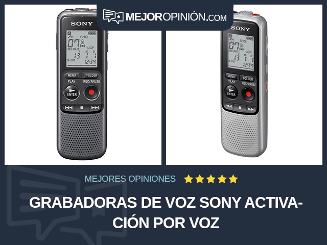 Grabadoras de voz Sony Activación por voz