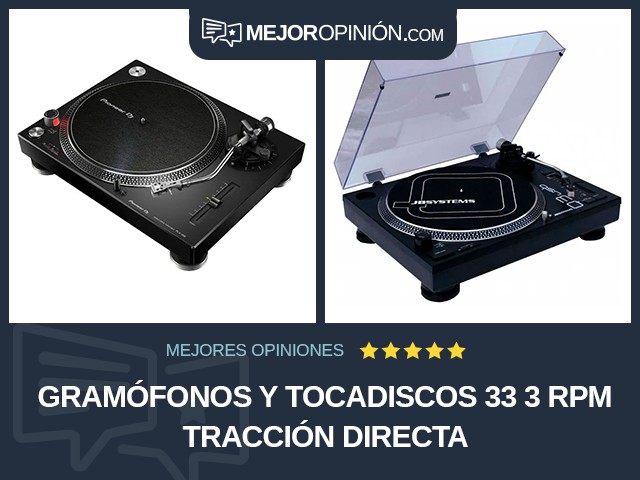 Gramófonos y tocadiscos 33 3 RPM Tracción directa