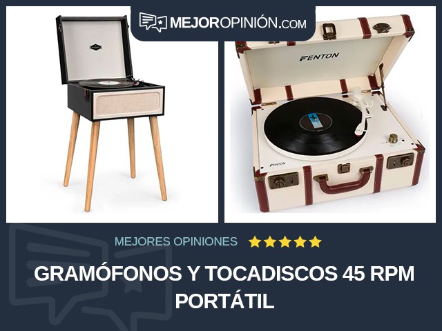 Gramófonos y tocadiscos 45 RPM Portátil