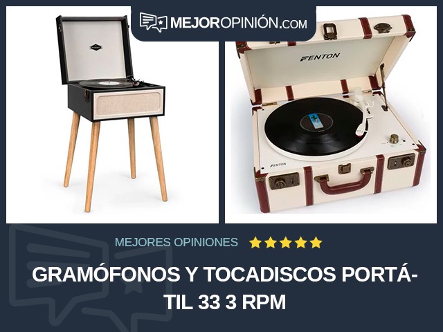 Gramófonos y tocadiscos Portátil 33 3 RPM