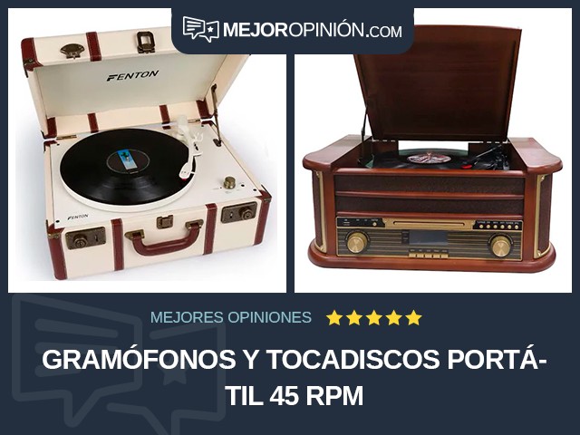 Gramófonos y tocadiscos Portátil 45 RPM