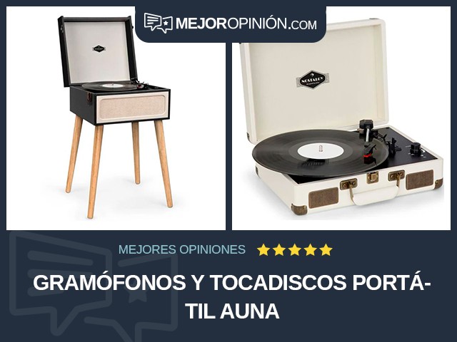 Gramófonos y tocadiscos Portátil Auna