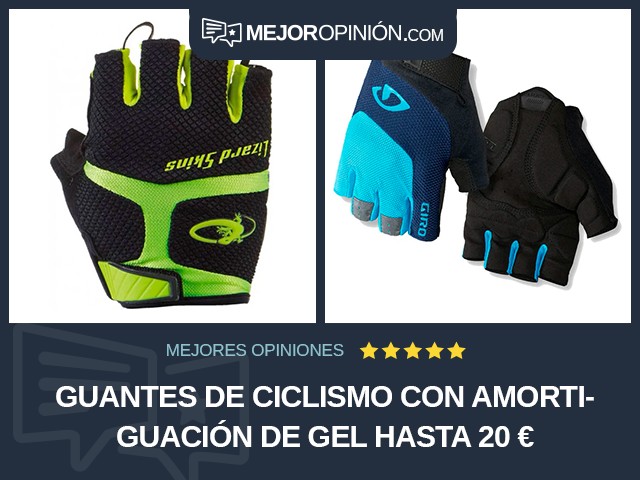 Guantes de ciclismo Con amortiguación de gel Hasta 20 €