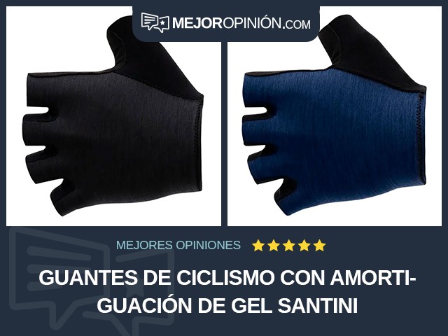 Guantes de ciclismo Con amortiguación de gel Santini