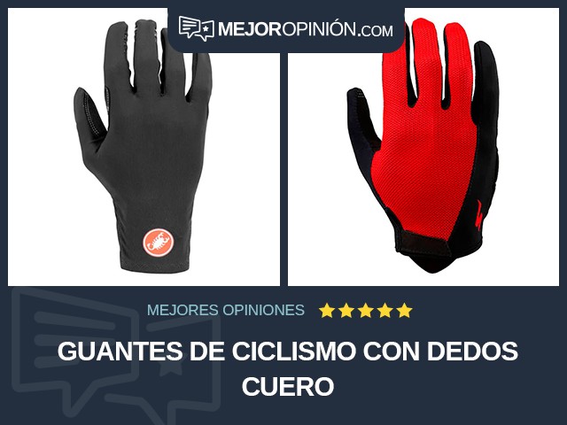 Guantes de ciclismo Con dedos Cuero