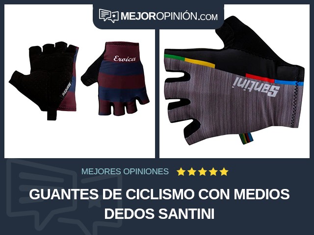 Guantes de ciclismo Con medios dedos Santini