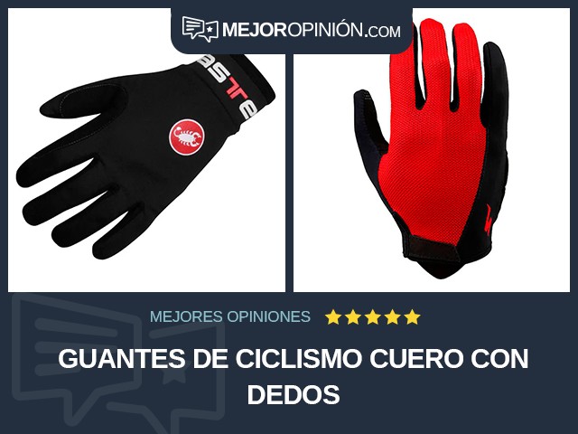 Guantes de ciclismo Cuero Con dedos