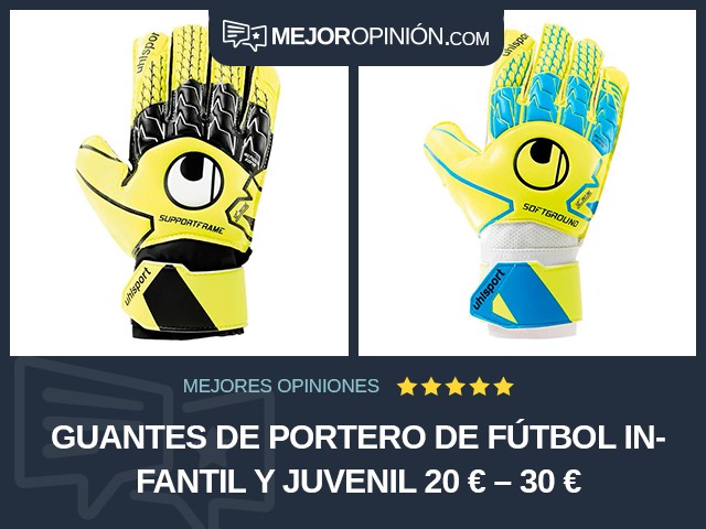 Guantes de portero de fútbol Infantil y juvenil 20 € – 30 €