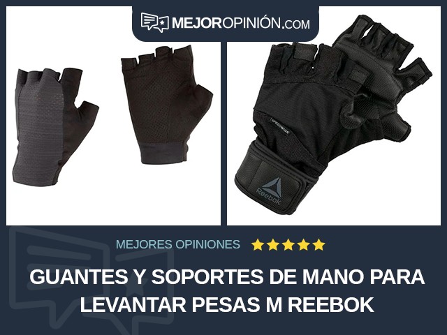 Guantes y soportes de mano para levantar pesas M Reebok