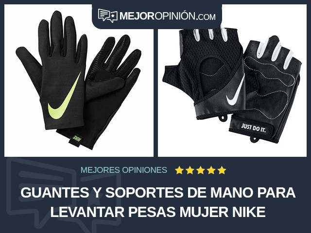 Guantes y soportes de mano para levantar pesas Mujer Nike