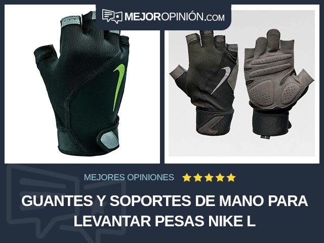 Guantes y soportes de mano para levantar pesas Nike L