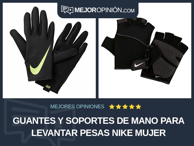 Guantes y soportes de mano para levantar pesas Nike Mujer