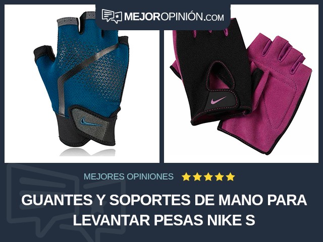 Guantes y soportes de mano para levantar pesas Nike S