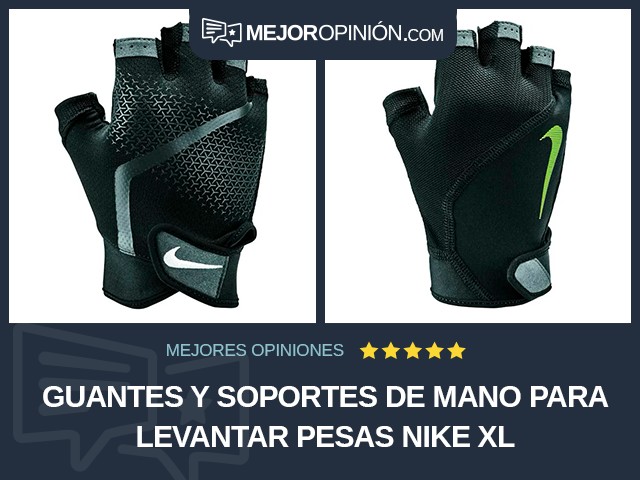 Guantes y soportes de mano para levantar pesas Nike XL