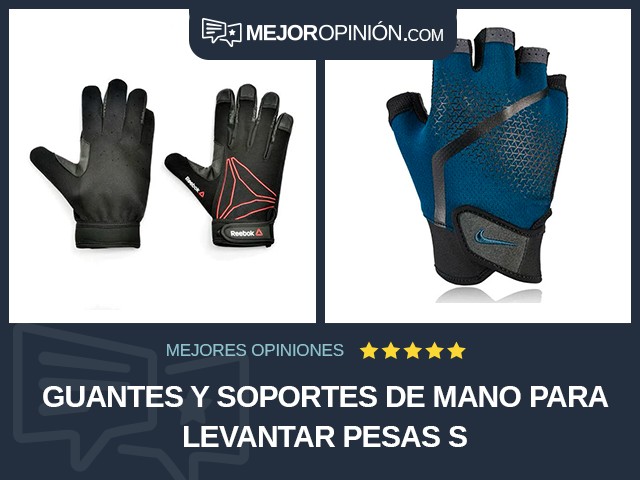 Guantes y soportes de mano para levantar pesas S