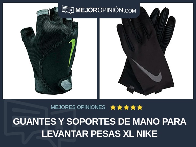 Guantes y soportes de mano para levantar pesas XL Nike