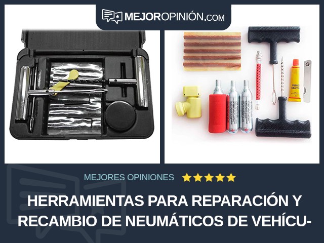 Herramientas para reparación y recambio de neumáticos de vehículos